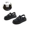 Woven bag head sandals women's 2025 summer new flat-bottomed retro buckle women's outer wear casual hollow Roman sandals