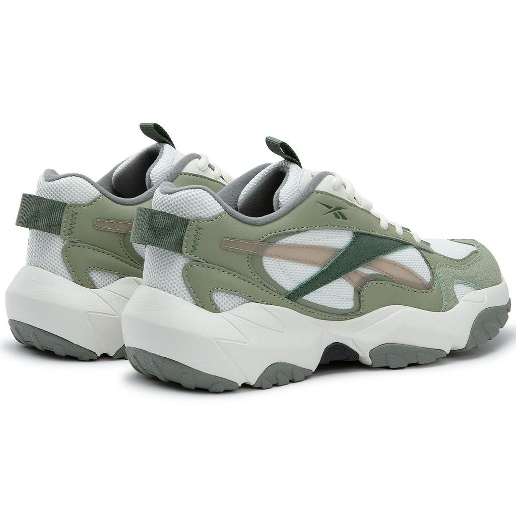 Reebok Fluffi Puff CN Classic Versatile Thick Sole Low Top Running Shoes Unisex sneaker White Green 24FRC913U1GL5