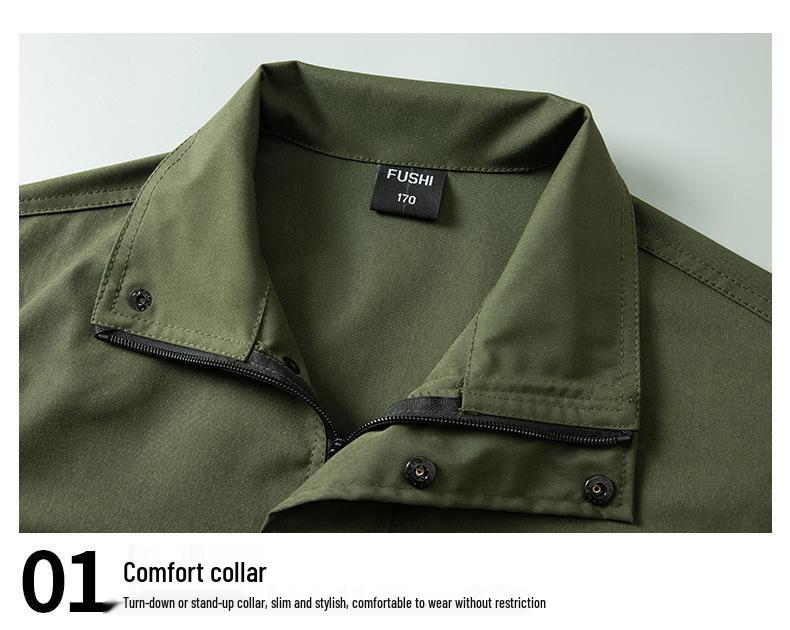 Men's Breathable Tactical Workwear Set - Wear-Resistant Jacket for Spring & Autumn Outdoor Mountaineering and Sports.