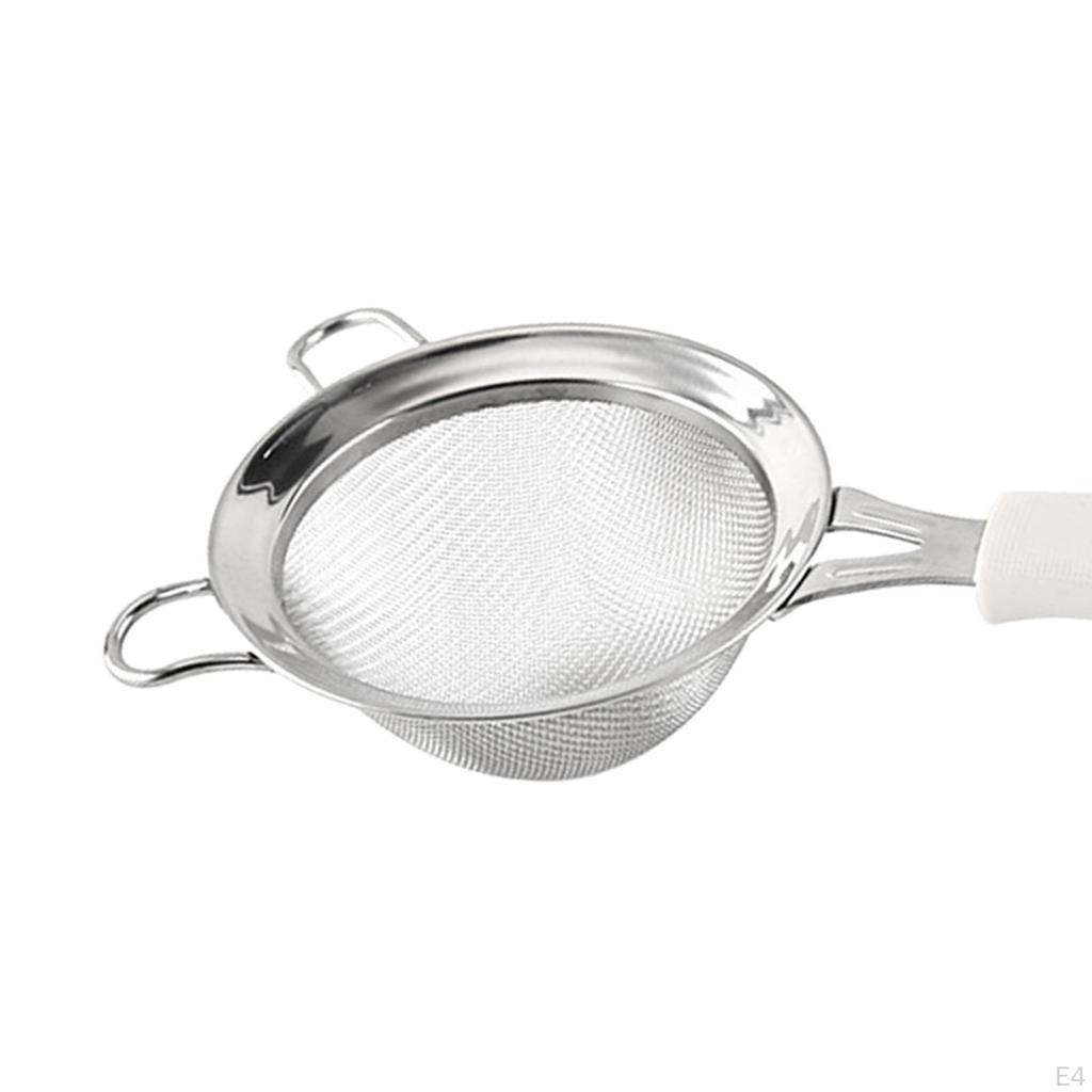 Stainless Steel Fine Mesh Strainer Flour Sieve Strainer, Soy Milk Colander for