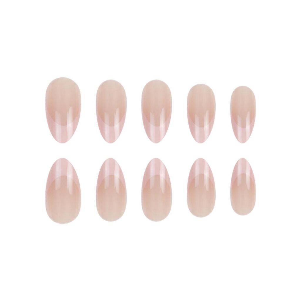 Pink French Tip Almond Wearable False Nails