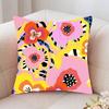 Colorful Flowers Pillow Case Fashion Square Pillowcase Bedroom Sofa Room Ins Decoration Leisure