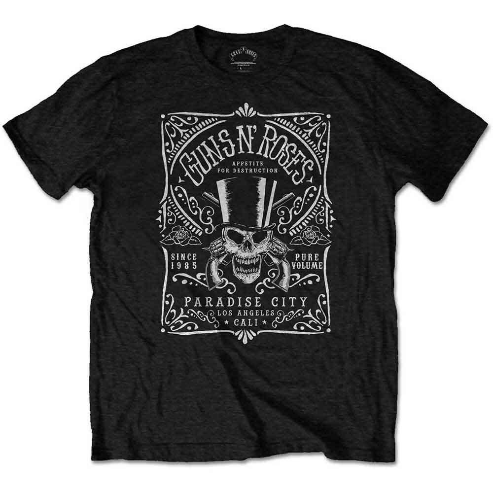 

Guns N Roses Bourbon Label T-Shirt Black New Unisex T-Shirt S