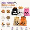 1/5Pcs Halloween Drawstring Treat Bags Pumpkin Ghost Print Portable Candy Storage Pouches for Holiday Party Gift Giving