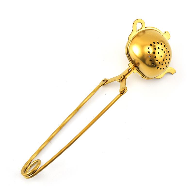 20pcs Stainless Steel Snap Ball Tea Strainers Long Handle Tea Infuser
