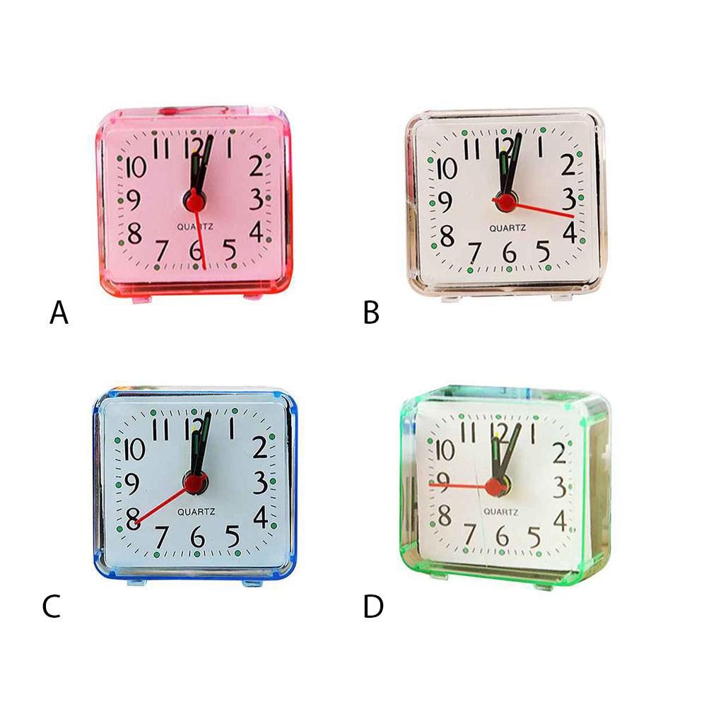 Pointer Alarm Clock Square Decorative Wake Up Bedroom Bedside Morning Table Office Battery Operated Plastic Timer Home