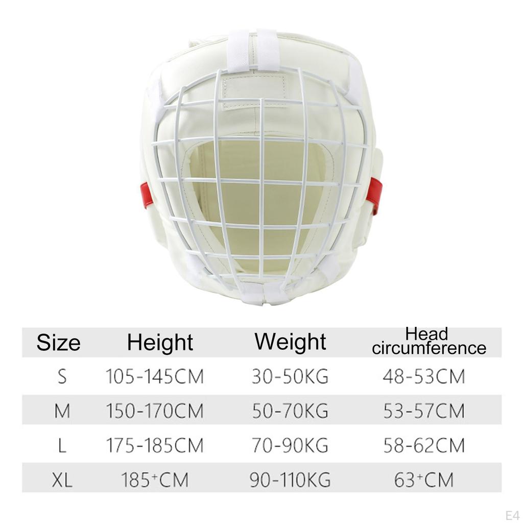 Boxing Headgear Forehead and Ear Protection Ventilated Full Face Guard for Grappling