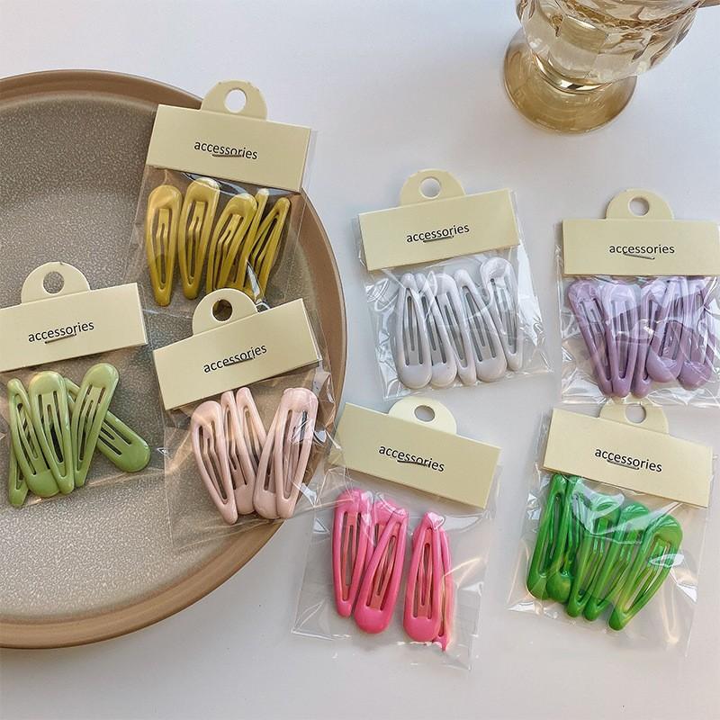 5 pz/set Colore Della Caramella BB Clip di Capelli Rotti Clip Fissa Tornante Copricapo Delle Donne Della Ragazza di Una Parola Clip Laterale Frangia Dei Capelli clip di capelli