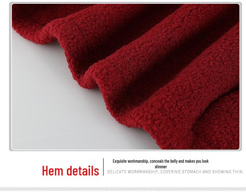 2025 Winter Stylish Versatile Hooded Lambswool Jacket – Warm, Loose-Fitting Cotton Coat