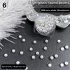 1 Scatola di Perle Stereoscopiche Mini Perle Rotonde Accessorio Decorativo per Pittura Unghie Patch Diamante per Unghie