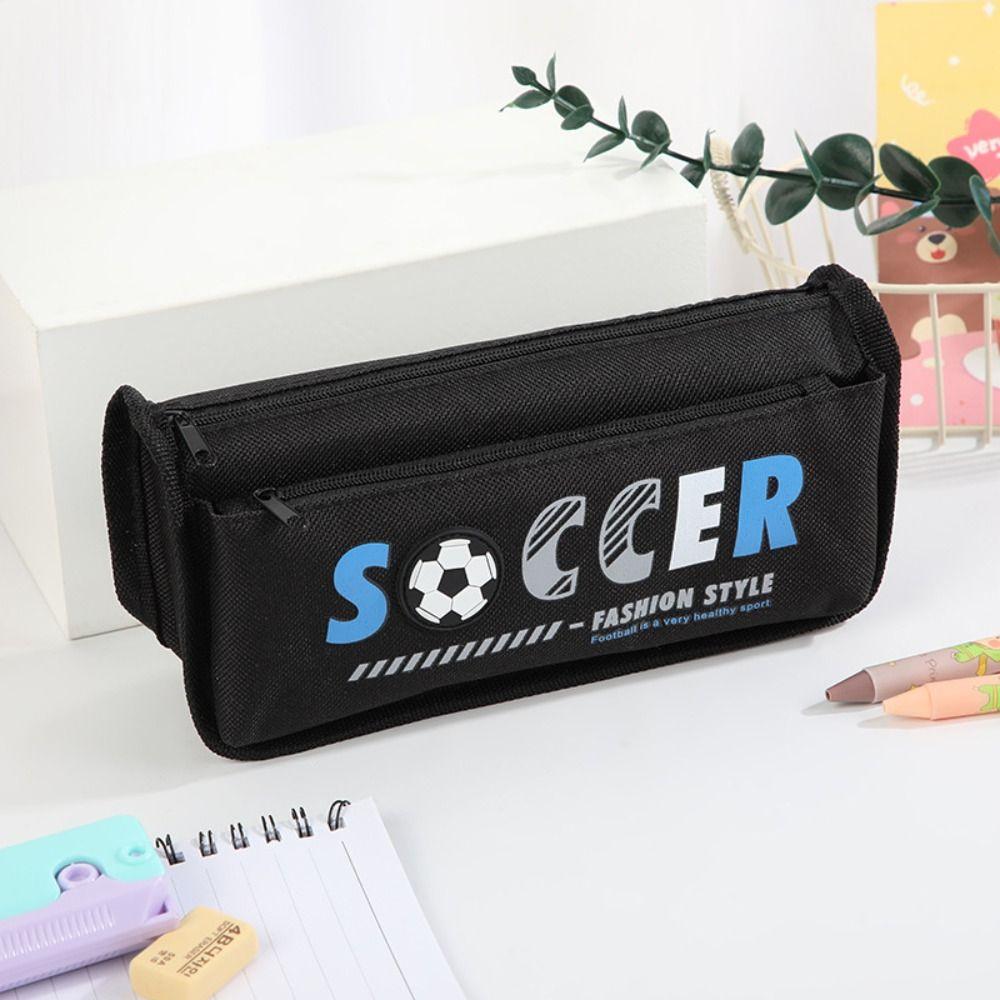 Basketball Baseball Stationery Storage Bag Double-layer School Supplies Pencil Case Students