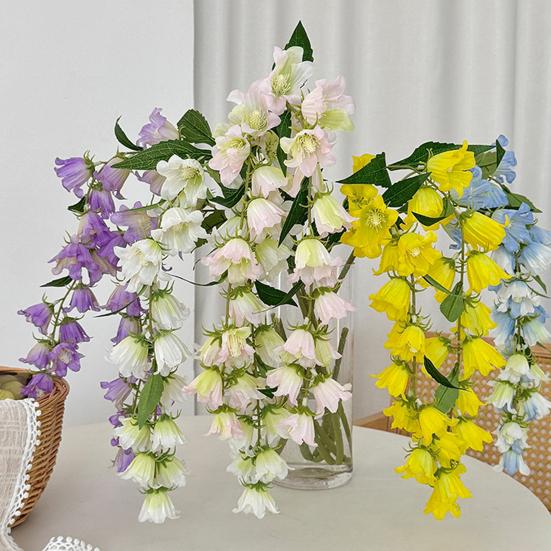 38" Artificial Lily of The Valley Flower Long Stem Faux Silk Flower Bouquet for Tall Vase Fake Plants for Home Wedding Party Birthday Home Decoration