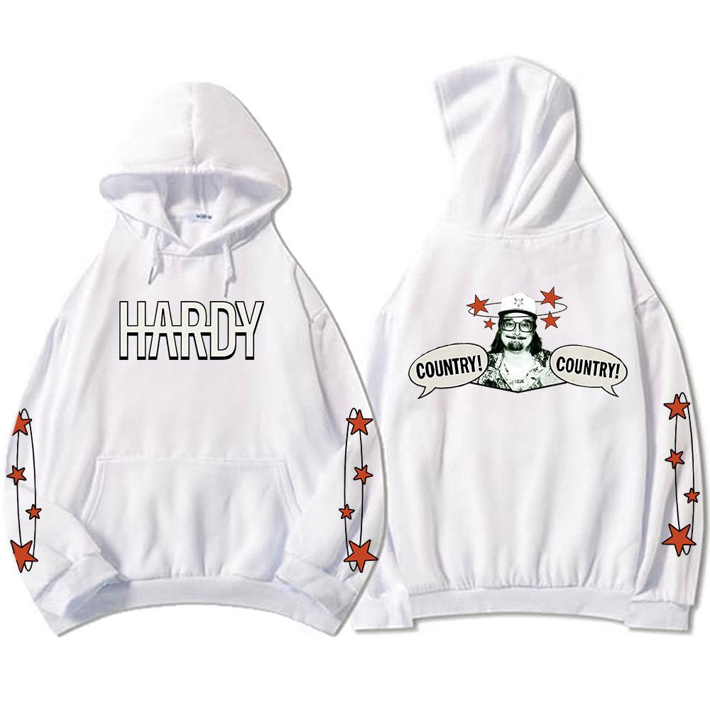HARDY COUNTRY! COUNTRY Hoodies Fashion Autumn Hooded Male Sweatshirts Grunge Streetwear Album Graphic Print Sudaderas