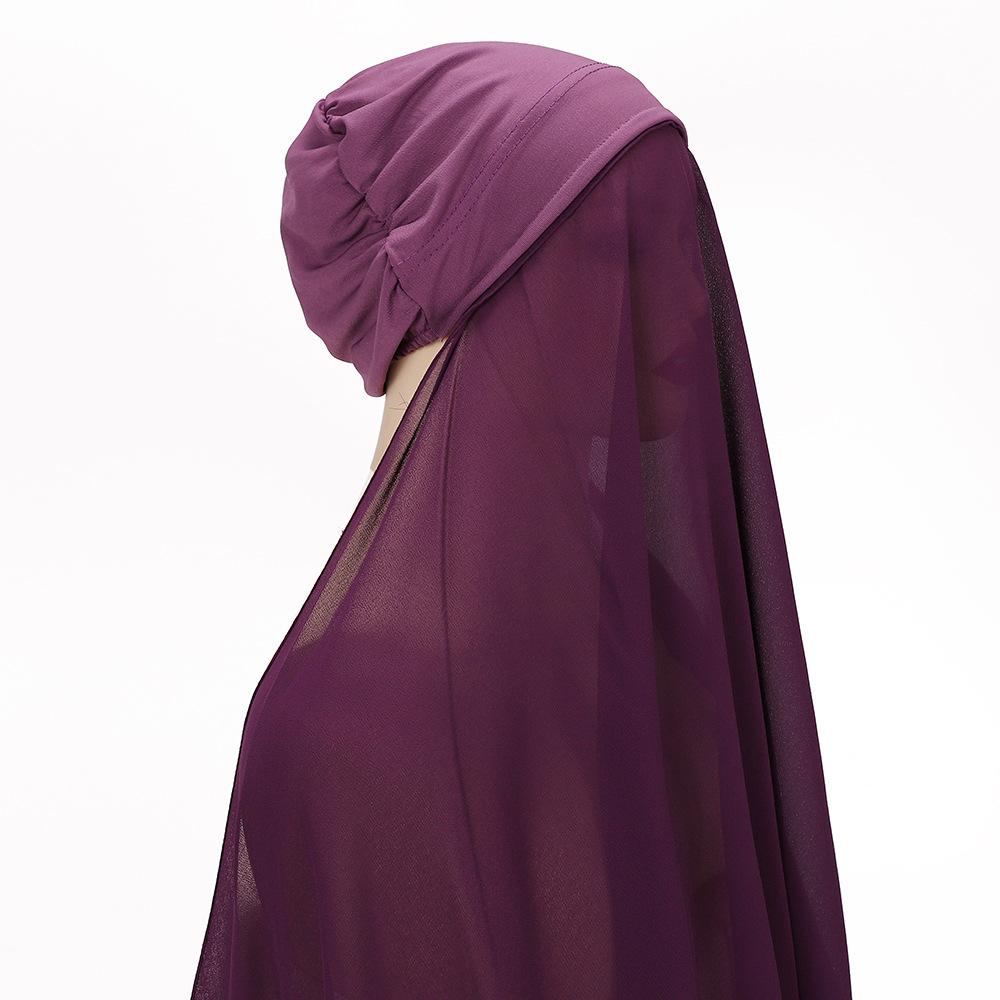 Pearl Chiffon, Convenient Head Wrap, Gauze, Scarf, Lazy Headscarf Set, Quick Pullover Scarf.