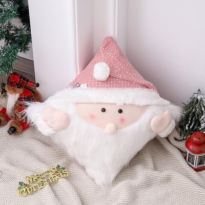Creative Christmas Throw Pillow Cute Old Man Sofa Pillow Pillow Three-Dimensional Christmas Snowman Pillow By Decoration
