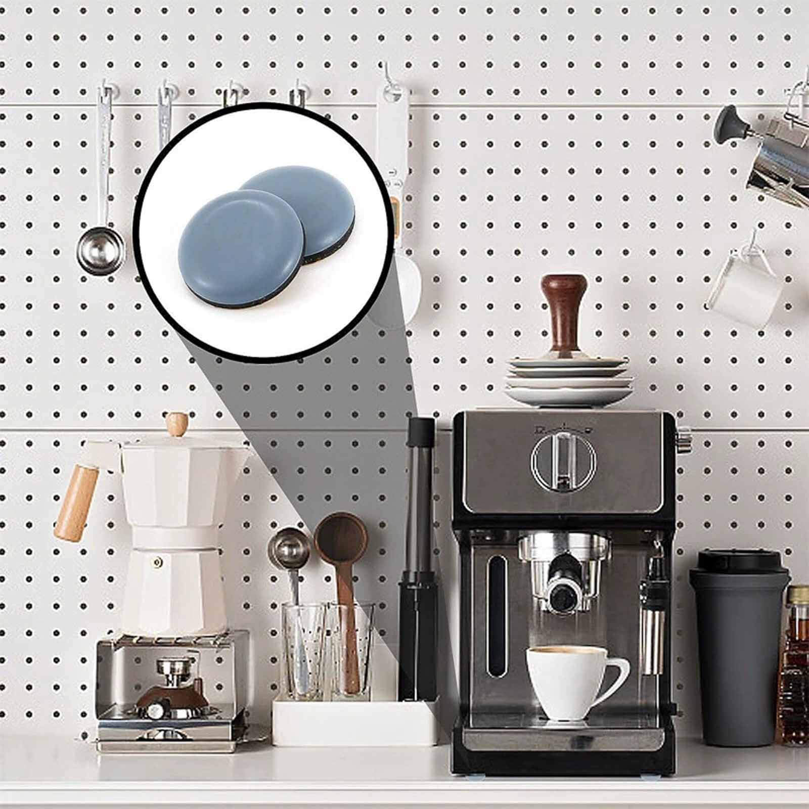 

Self-Adhesive Appliance Slider Pads, Circular - Mats for Kitchen Devices, Furniture Floor Mats, Easy-Move Pads S