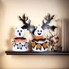 Cartoon White Ghostly Doll Plush Fabric Stuffing Animal Ornament Decors For Halloween Christmas Shelf Car Display