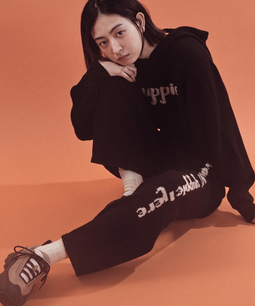 MAYOL Women'S Yuppie Knit Hooded Pullover_Black
