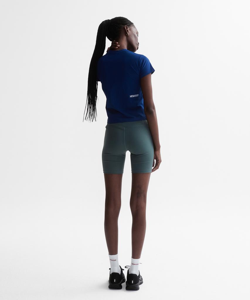 Minasu Venode Small Track Logo Active Tshirts_Blue (Crop Fit)