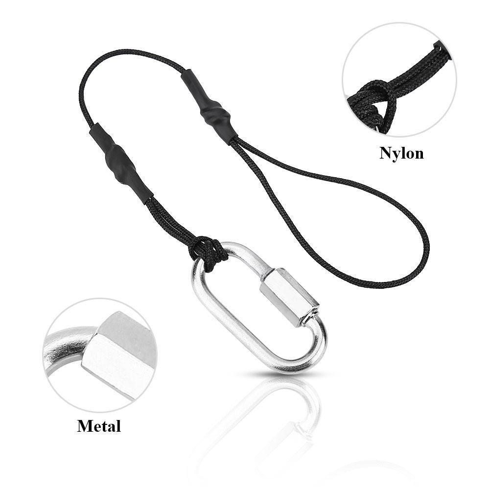 Universal Durable Camera Strap Safety Rope Tether with Metal and Nylon Hang Buckle and Clip Hook for DSLR Mirrorless Cameras Two-Pack