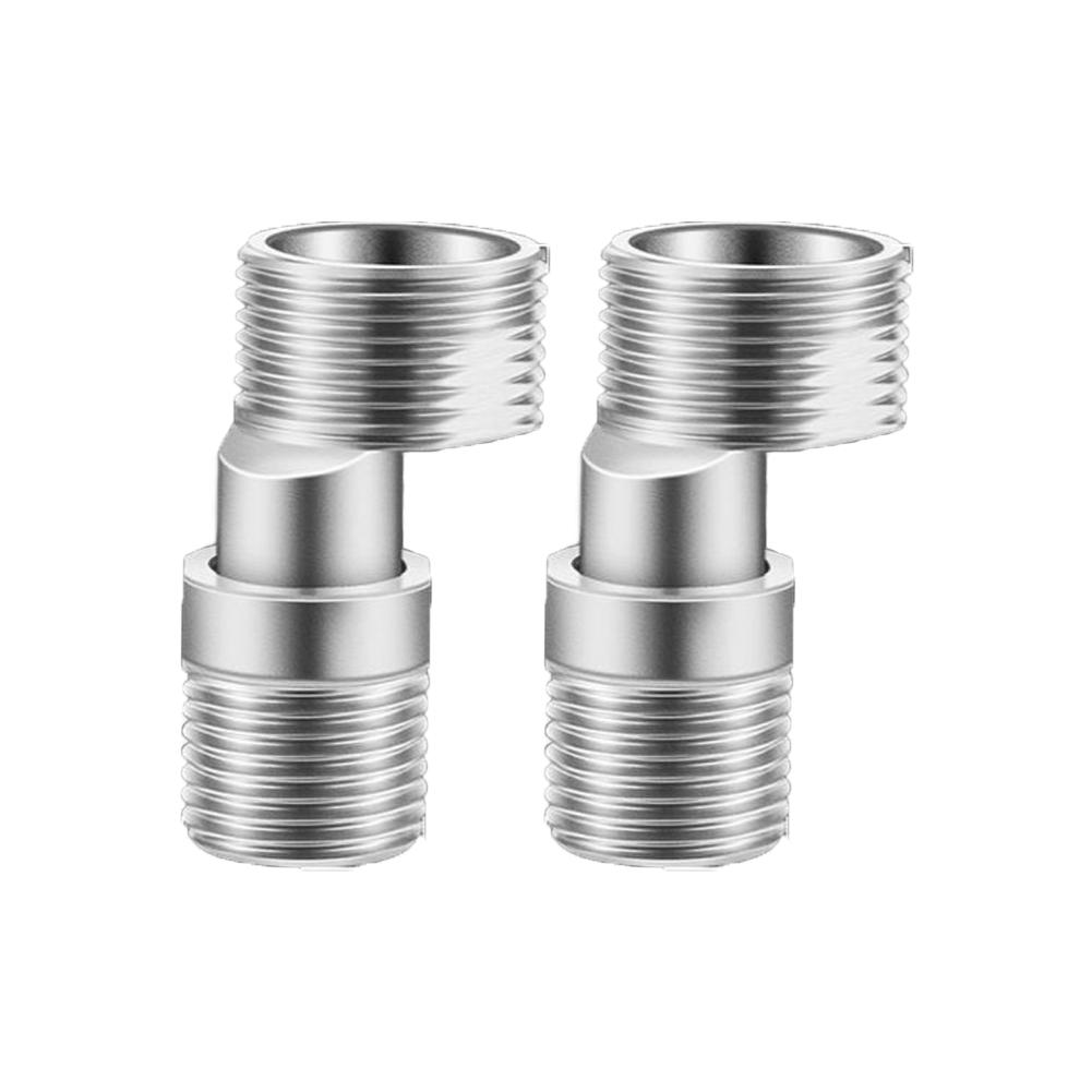 360 Degree Shower Extender 360 Degree Adjustable 40-50mm Shower Faucet Extender Curved Feet Eccentric Screw Design