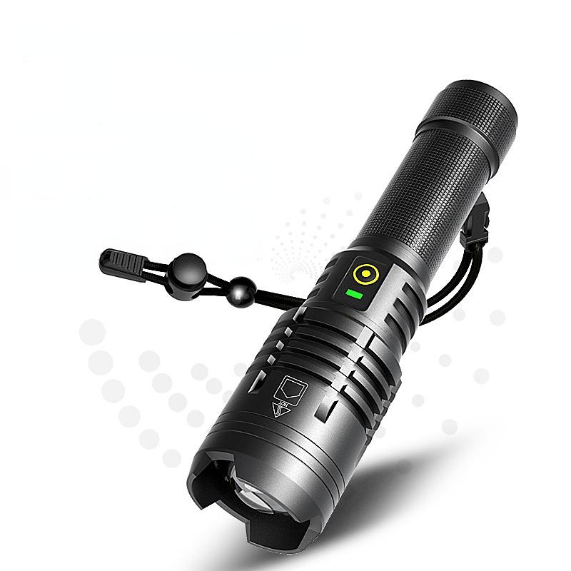 

Фонарик XHP70 Glare с зарядкой через USB и выходным зумом Фонарик Glare P70 Фонарик чёрный