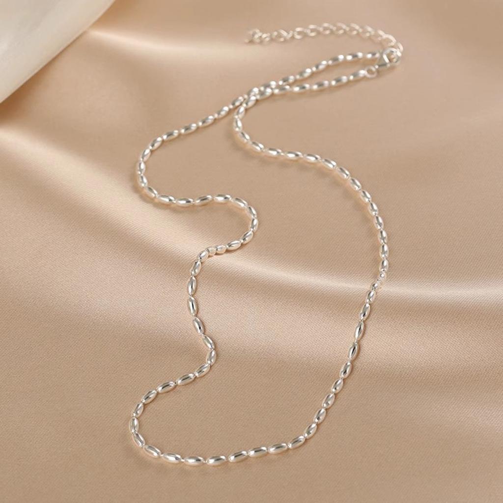 Small Rice Necklace Design Sense Neck Chain Simple Versatile Commuting Temperament Collarbone Chain