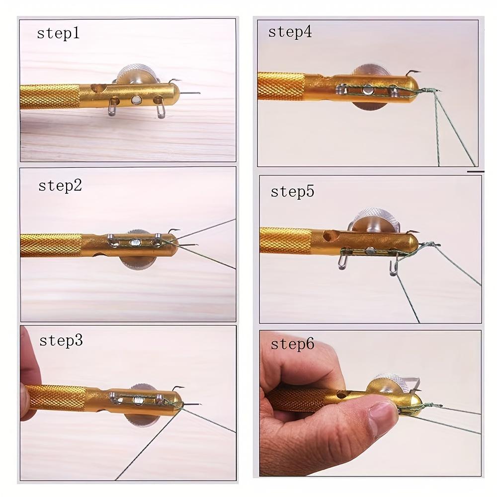[Portable Fishing Tool] Compact Aluminum Alloy Dual-Purpose Portable Fishing Line Knotter & Hook Tying Tool | Ideal for Anglers