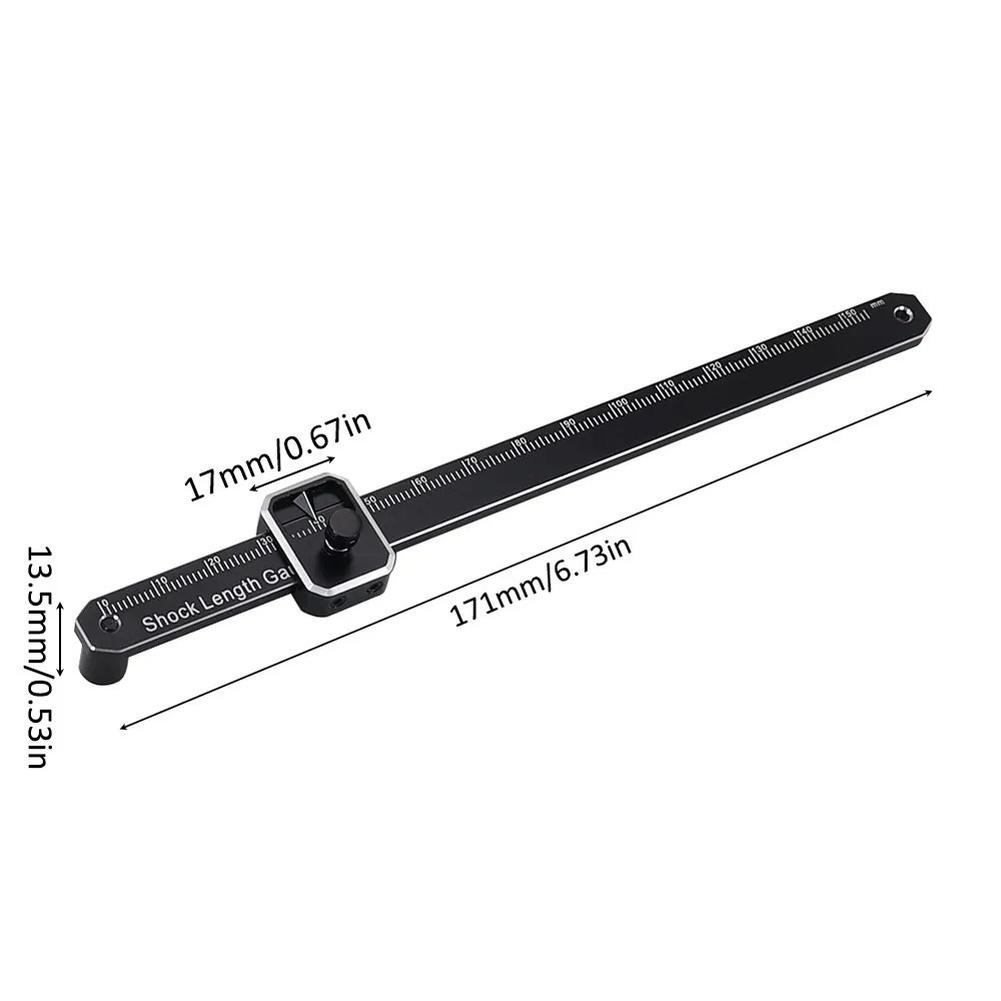 Shock Length Gauge Metal Adjustable Suspension Measurement Tool For Off Road RC Cars 1 8 Scale Hobby Maintenance Accessories