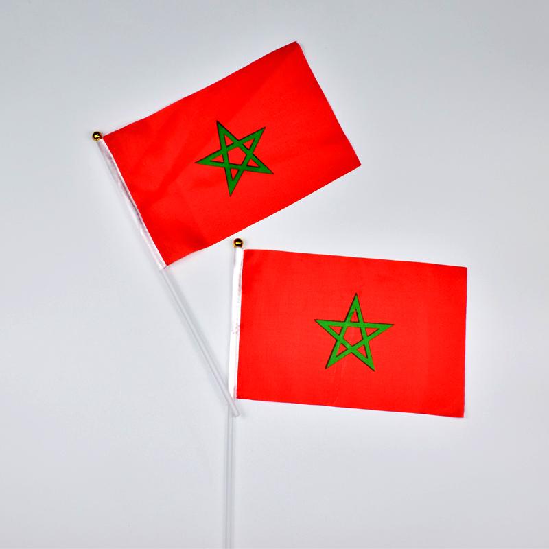 Morocco 10pieces of 14*21 cm hand-waving flags