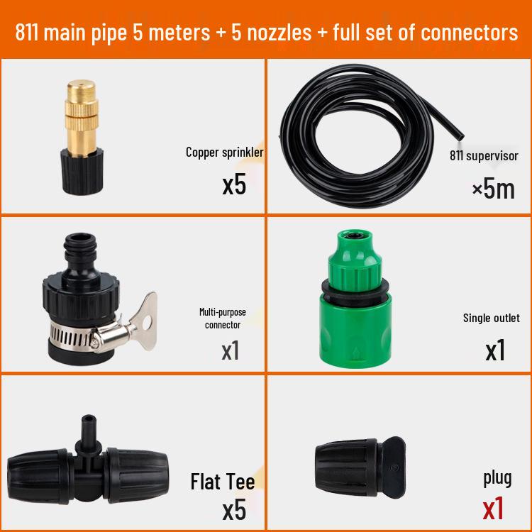 Atomizing Nozzle for Cooling, Dust Removal, and Irrigation in Gardens and Greenhouses