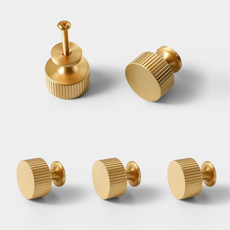 Brushed Gold Brass Pulls Wardrobes Door Handles Heavy Duty Handles Simple Installation for Kitchen Cabinets & Dressers