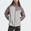 Adidas Multi 2L Rain.Rdy Fashion Color Block Hooded Jacket Men Jacket Ice-Grey Charcoal-Grey Black JN8809