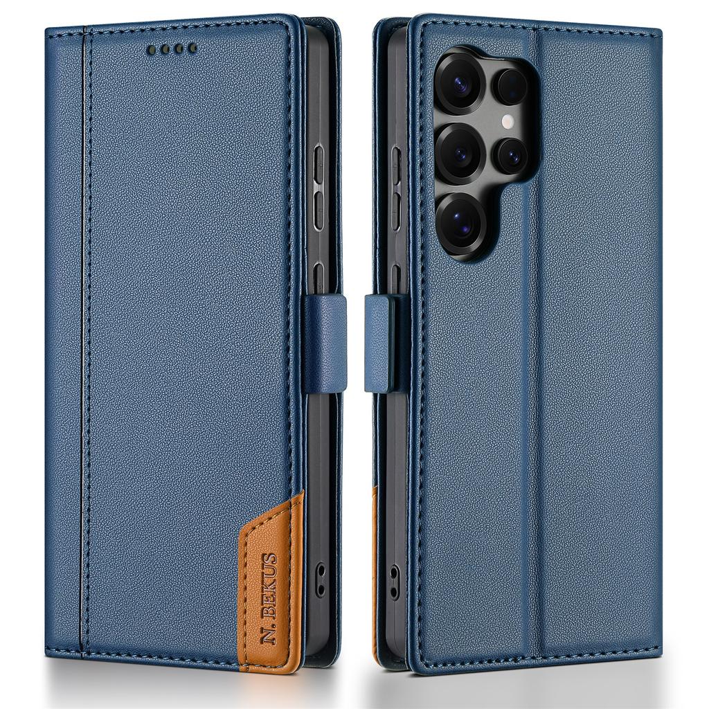 Luxury Leather Wallet Phone Case For Samsung S26 Ultra S25 Plus S24 S23 A36 A56 Flip Strong Magnetic Book Business RFID Cover