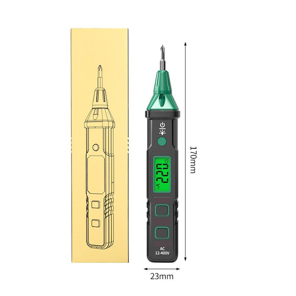 

LCD Screen Voltage Test Pen AC 12-400V Measurement Non Contact Live Wire Detection With Flashlight Repair Tool Set China Mainland