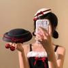 Cloth Round Hat Hair Clip Black Women Hairpin Cute Hair Accessories  Dress Up