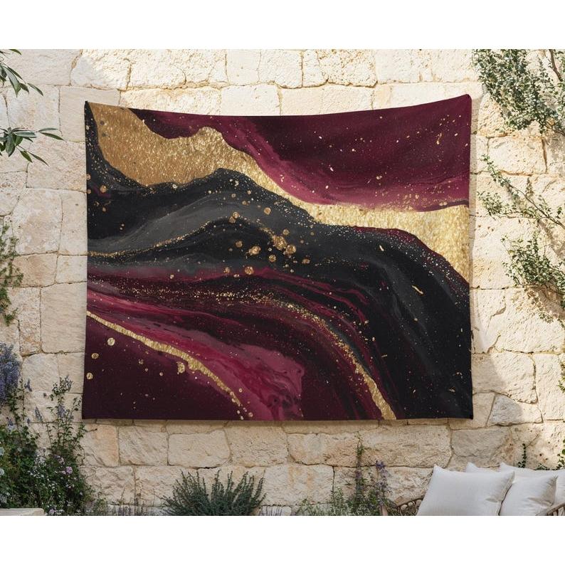Burgundy wine tapestry 75x100 чёрный