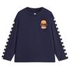 MQD Boy's Academy Style Cartoon Stripe Long-Sleeve T-shirt