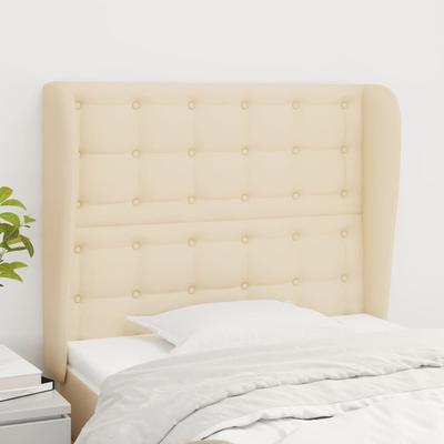 Vidaxl Wingback Headboard, Cream, 103X23X118/128 Cm, Fabric
