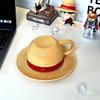 One Piece Mok Waterbeker Anime Cosplay Luffy Ace Sabo Chopper Keramische Mok Karakterprint Hoedvormige Koffiekopje Feestartikelen