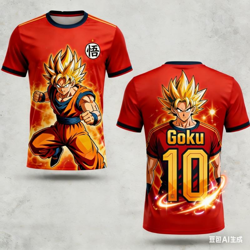 2026 Classic Anime Dragon Ball Character 3D Printed T-shirt Y2K Style Unisex&children's Layered Must-have for Summer and Autumn