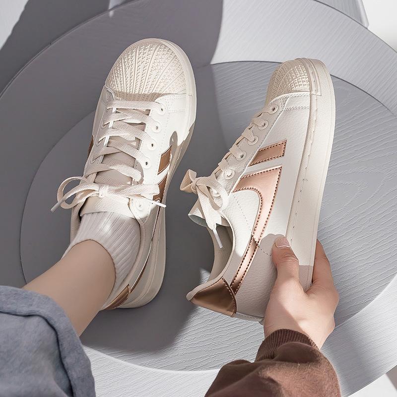 

Shell head little white shoes female student Korean version 2021 spring and autumn new sports shoes casual versatile Hong Kong style trend board shoes 40
