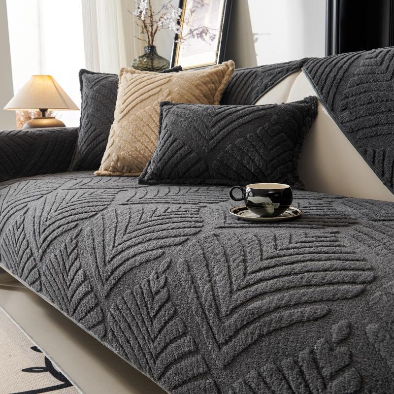 

Плюшевая подушка для дивана Утолщенная подушка для сиденья Простой однотонный Чехол для дивана на четыре сезона 90*160cm