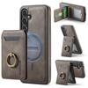 For Samsung Galaxy S24+ Magnetic Case PC+TPU+PU Phone Cover with Card Holder