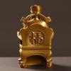 Copper God of Wealth Ornaments Home Office Table Decoration Small Sitting Dragon Chair Office Desk Decor