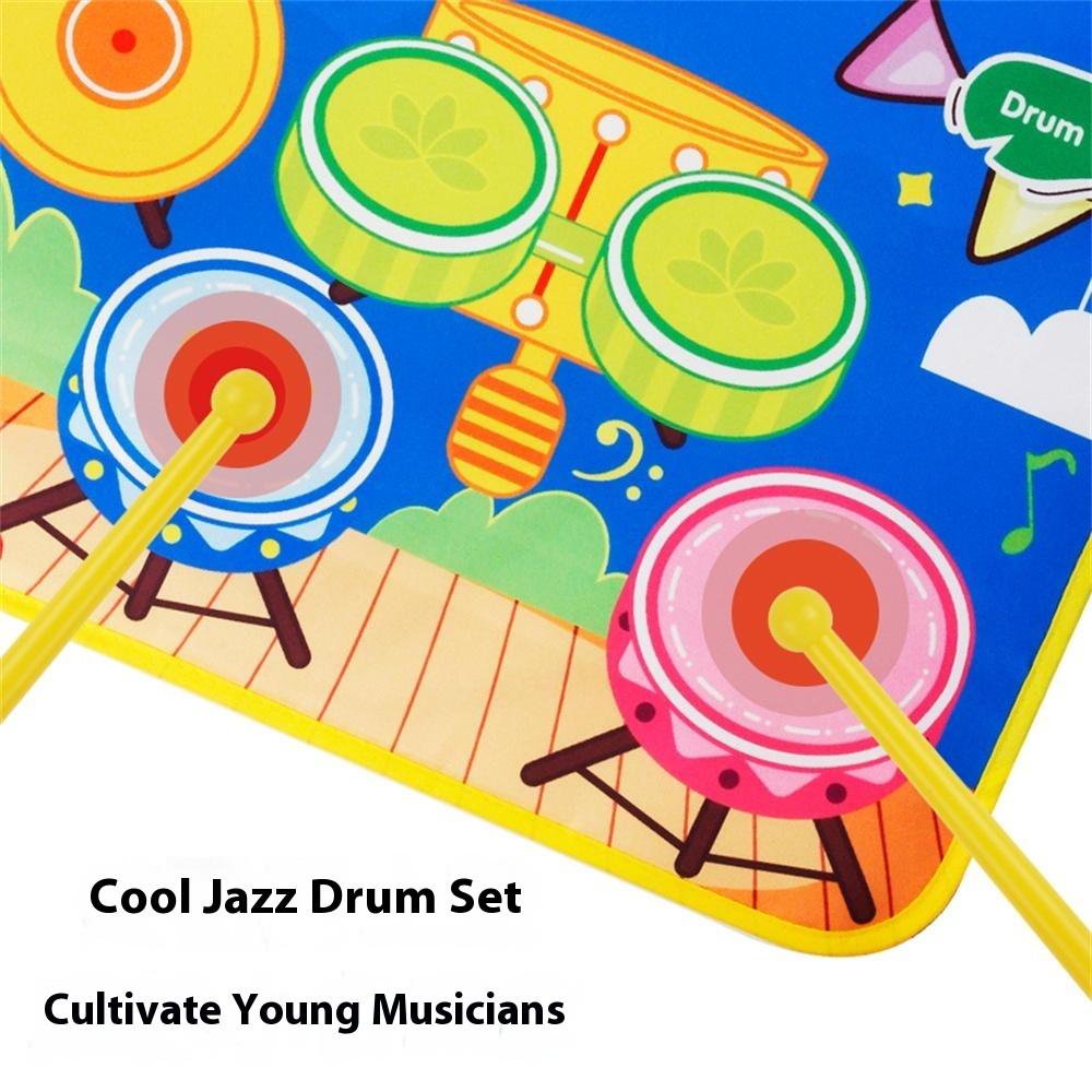 6612 3 in 1 Kids Musical Dance Mat Piano Drum Play Mat Educational Toy for Early Learning