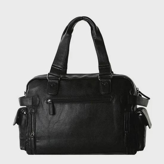 Men's Soft Leather Shoulder Messenger Bag - Large Capacity Business Casual Handbag for Travel