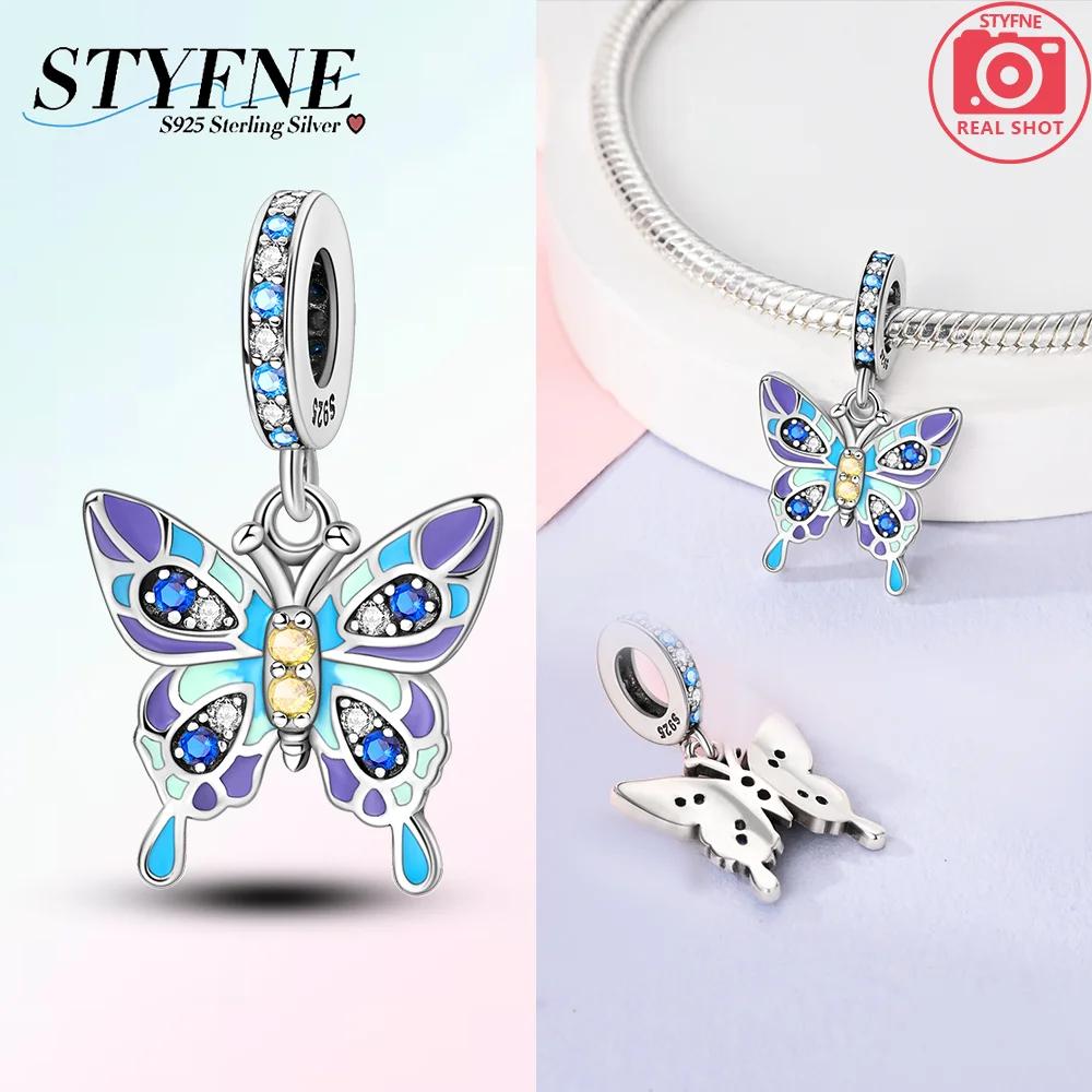 Charm Bead Charms Plata Originales Colored Butterflies Bead Charms for Charm Bead Charms copper Bracelets Jewellery Making Womens Gift
