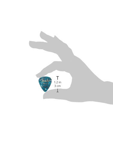 Guitar Picks Fender 351 Shape Premium Picks, Medium, Ocean Turquoise (12-Pack)