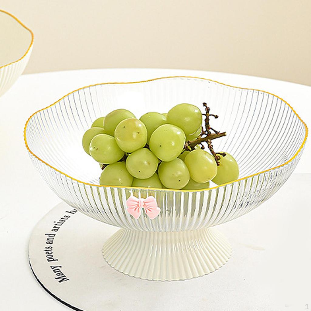 Decorative Pedestal Bowl Detachable Drainage Minimalist Serving Tray Fruit Basket for Drawing Room